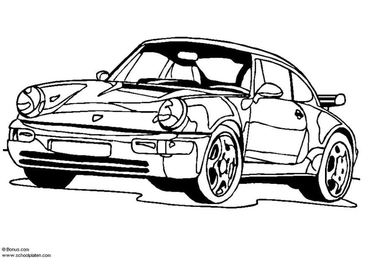 Dibujo para colorear Porsche 911 Turbo