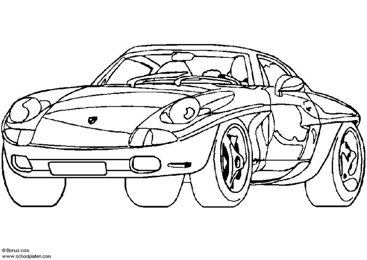 Dibujo para colorear Porsche Showcar