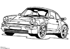 dibujo-para-colorear Porsche 911 Turbo