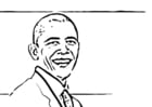 Dibujos para colorear Presidente Barack Obama