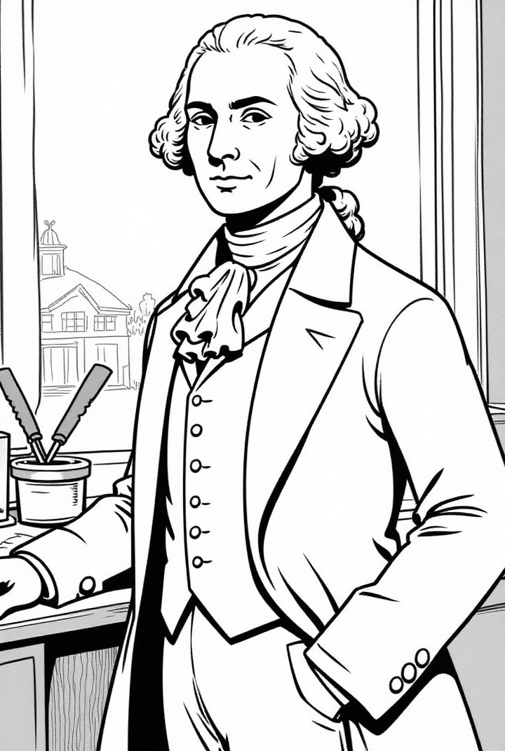 Dibujo para colorear Presidente George Washington