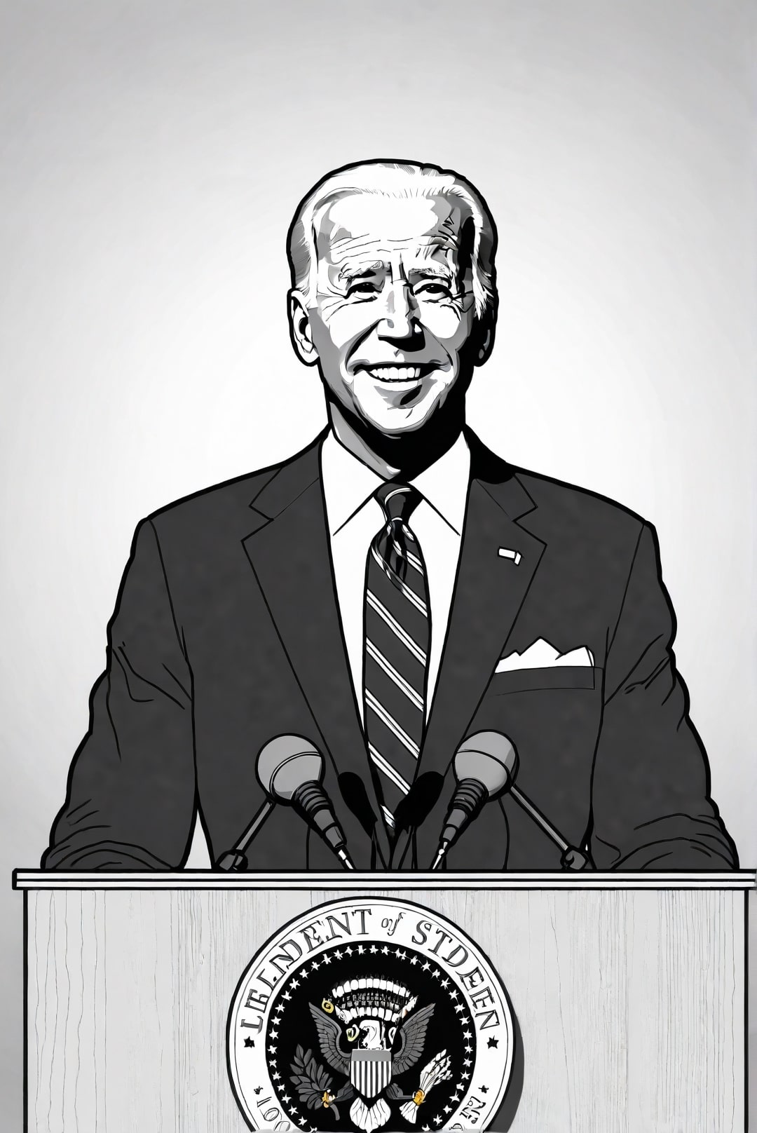 Dibujo para colorear Presidente Joe Biden