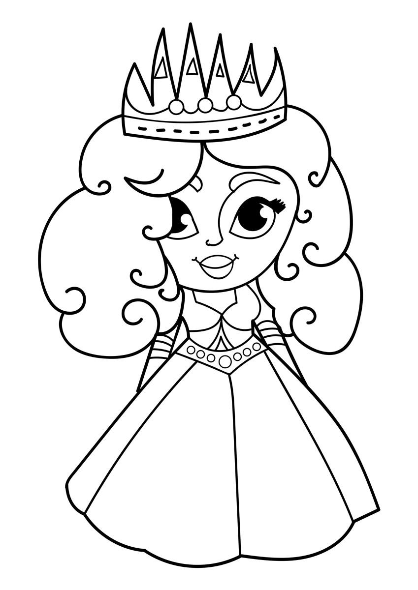 Dibujo para colorear princesa