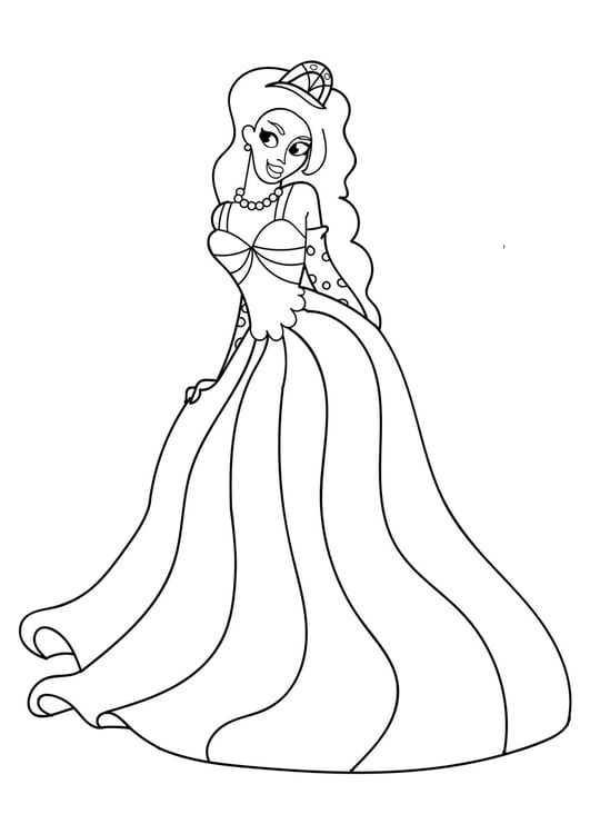 Dibujo para colorear princesa