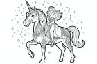 Princesa montada en un unicornio