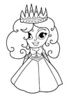 Dibujo para colorear princesa