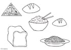 Dibujos para colorear Productos del grano