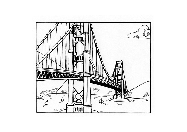 Dibujo para colorear Puente