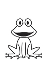 dibujo-para-colorear rana