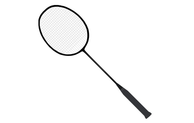 Dibujo para colorear raqueta de badminton 