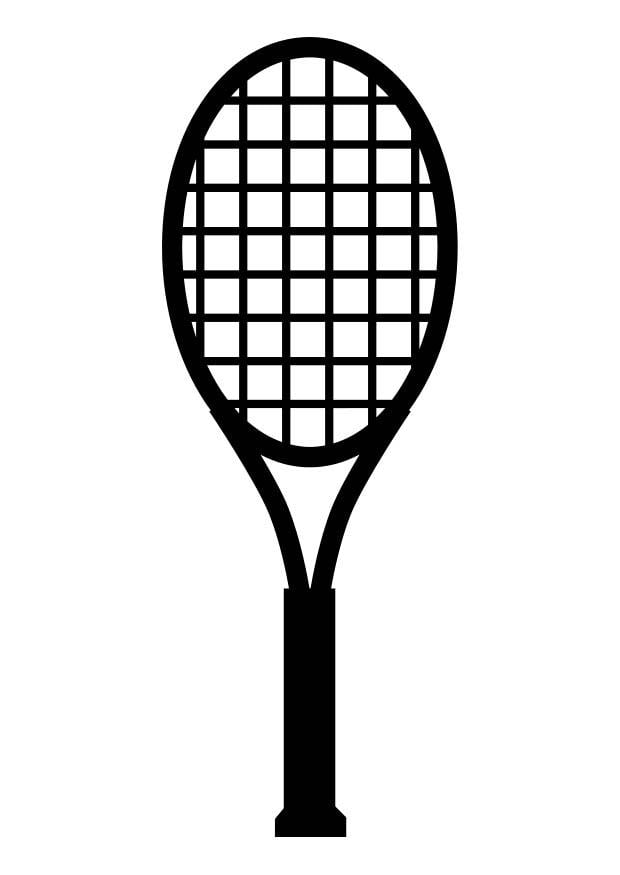 Dibujo para colorear raqueta de tenis