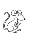 Dibujos para colorear ratón con queso