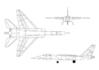 Dibujo para colorear Reactor A-5A Vigilante