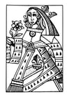 Dibujo para colorear reina