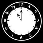 dibujo-para-colorear Reloj a las 11
