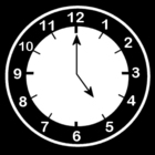 dibujo-para-colorear Reloj a las 5