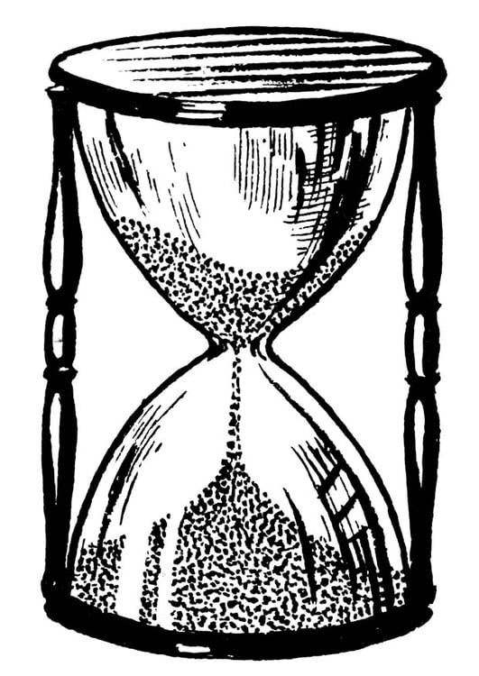 Dibujo para colorear reloj de arena