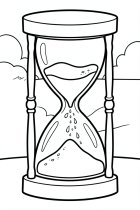 Dibujo para colorear reloj de arena