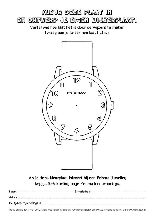 Dibujo para colorear Reloj prisma