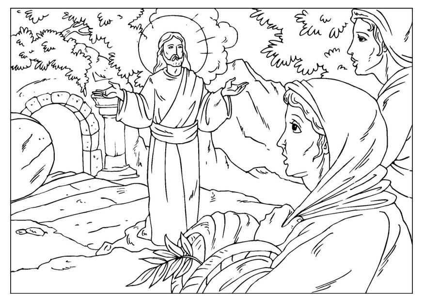  Dibujo para colorear resurrección de Jesús