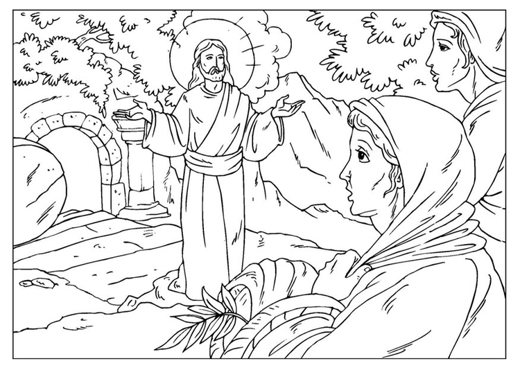 Dibujo para colorear resurrecciÃ³n de JesÃºs