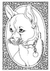 Dibujos para colorear retrato de perro