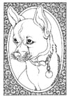 Dibujo para colorear retrato de perro