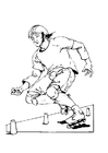 Dibujo para colorear revistas de patinaje - patinaje