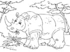 Dibujos para colorear rinoceronte