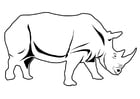 Dibujos para colorear rinoceronte