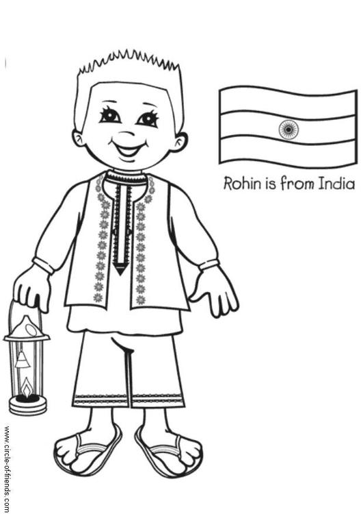 Rohin con la bandera de India