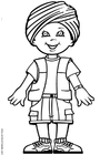 dibujo-para-colorear Rohin de India
