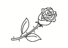 dibujo-para-colorear rosa