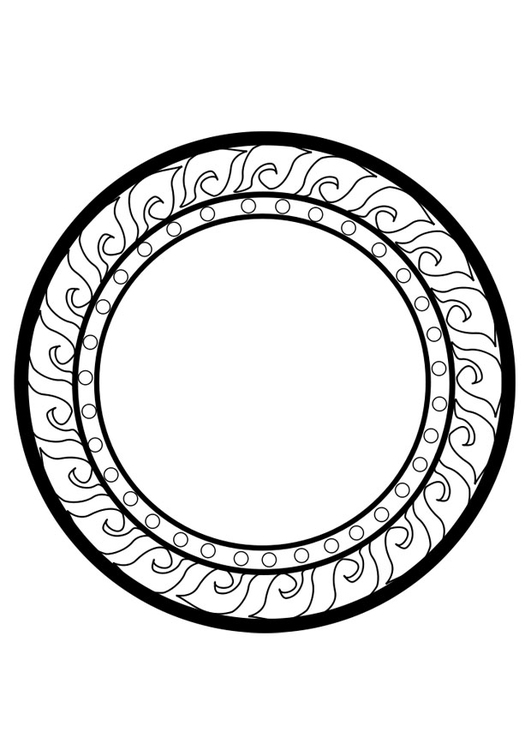 Dibujo para colorear rueda dharma