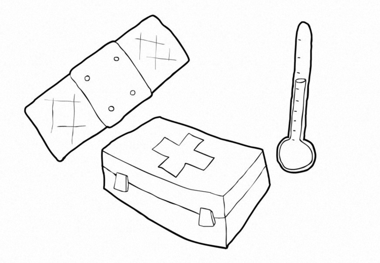 Dibujo para colorear Salud ' asistencia