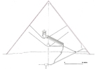 Dibujos para colorear Sección de pirámide de Keops, Gizeh