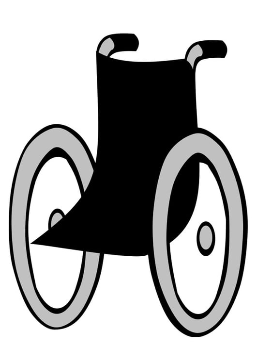 Dibujo para colorear silla de ruedas
