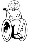 Dibujos para colorear silla de ruedas