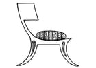 Dibujos para colorear silla griega