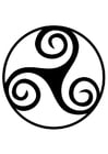 Dibujos para colorear símbolo celta - trisquel