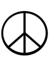 Dibujos para colorear símbolo de la paz