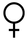 dibujo-para-colorear símbolo femenino