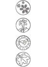 Dibujos para colorear Símbolos de las estaciones