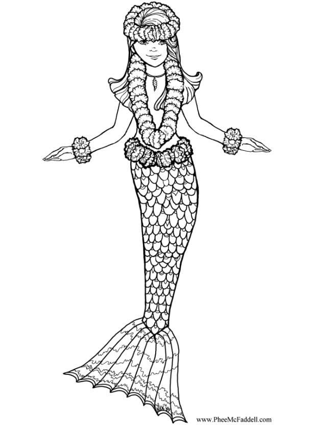 Dibujo para colorear Sirena - Dibujos Para Imprimir Gratis - Img 6882