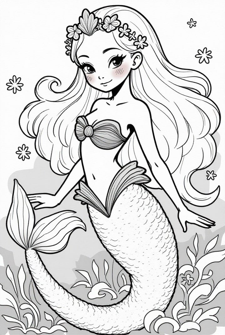 sirena en el mar