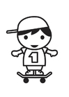 dibujo-para-colorear skater