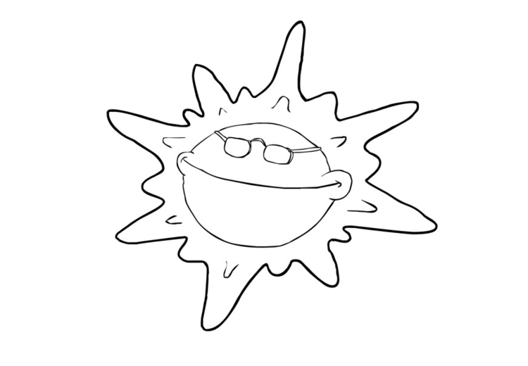 Dibujo para colorear Sol