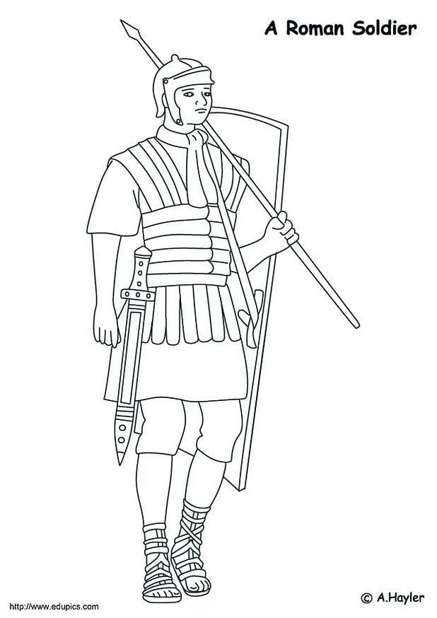 Dibujo para colorear Soldado romano