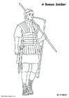 Dibujos para colorear Soldado romano