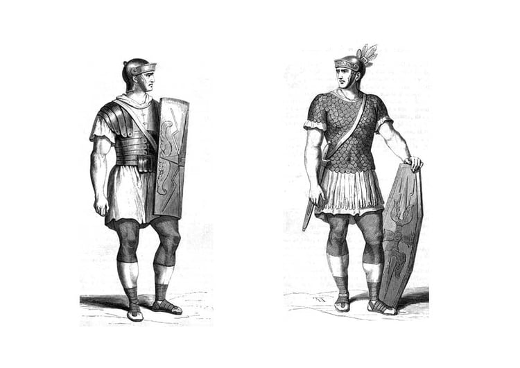 Dibujo para colorear Soldados romanos